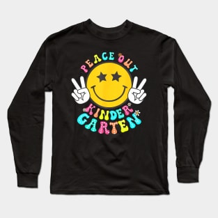 Peace Out Kindergarten Last Day of School Kindergarten Long Sleeve T-Shirt